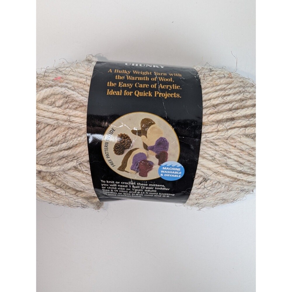 Lion Brand Wool-Ease Chunky Yarn Wheat 402 Bulky Weight 5oz 153yd Acrylic Wool - Picture 3 of 9